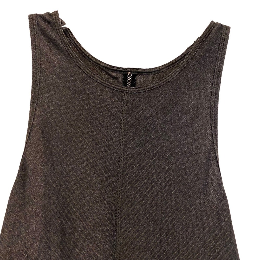 lululemon Cool Racerback‎ Tank Top Gray Black Textured Yoga Women's Small Size 4 - Picture 4 of 11